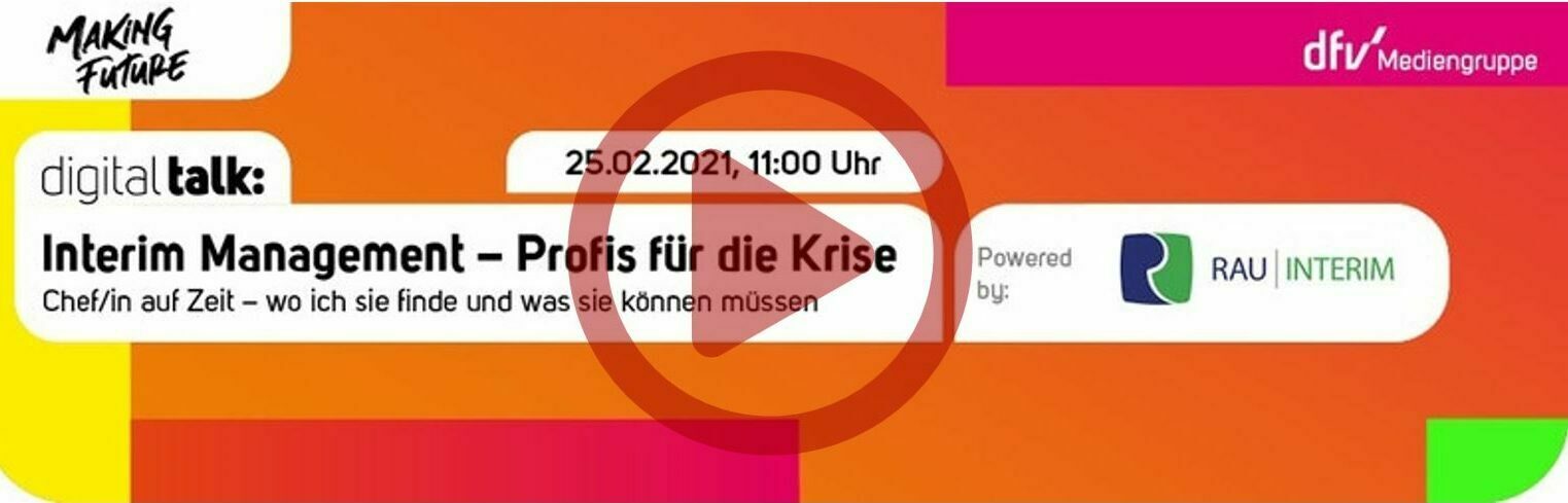 Digital Talk Interim Management in der Lebensmittel­industrie - RAU INTERIM Manager
