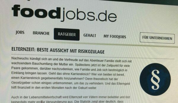 Elternzeit // foodjobs.de in der Lebensmittelindustrie - RAU INTERIM Manager