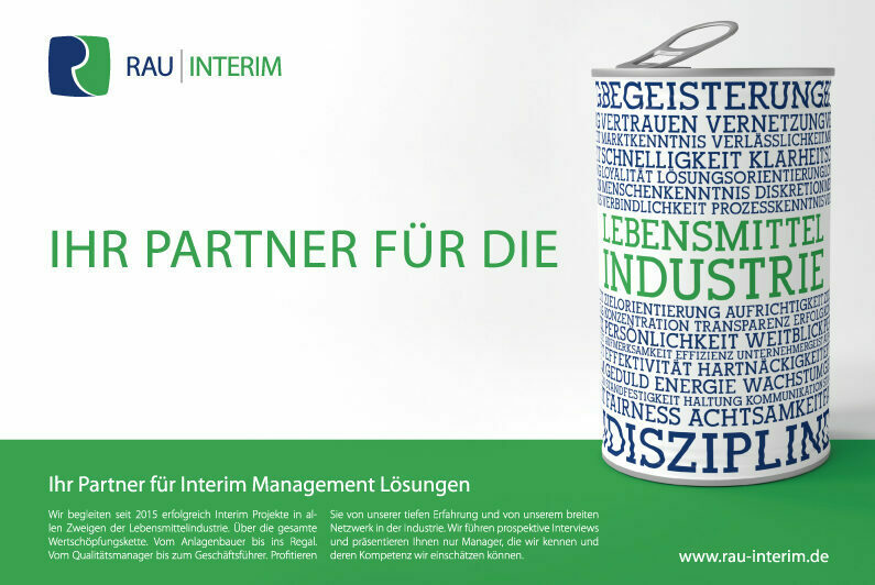 Lebensmittelzeitung in der Lebensmittel­industrie - RAU INTERIM Manager