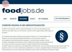 Praktikum in der Lebensmittelindustrie in der Lebensmittelindustrie - RAU INTERIM Manager