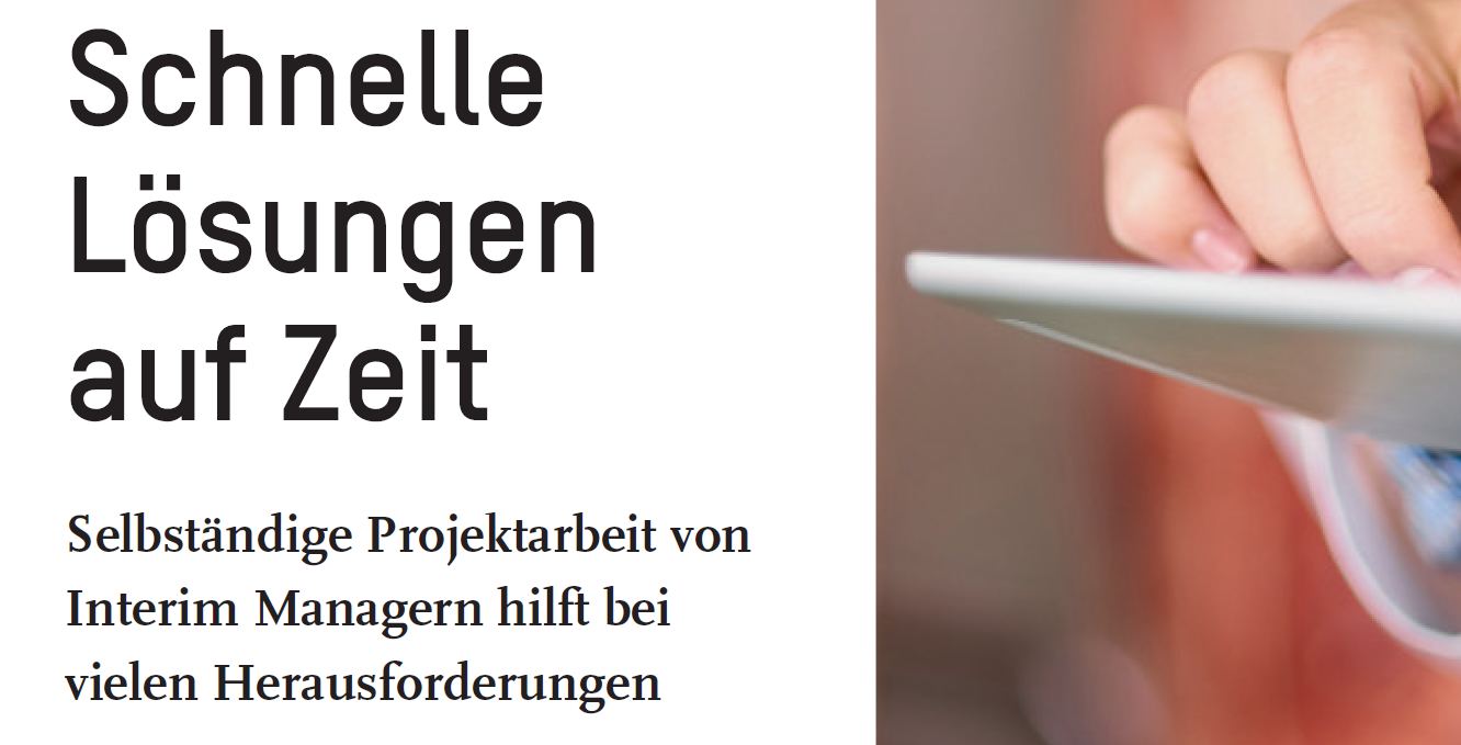 Schnelle Lösungen auf Zeit Lebensmittel Interim Manager