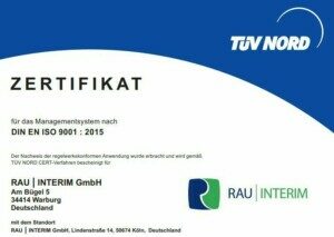Überwachungsaudit DIN EN ISO 9001 in der Lebensmittelindustrie - RAU INTERIM Manager