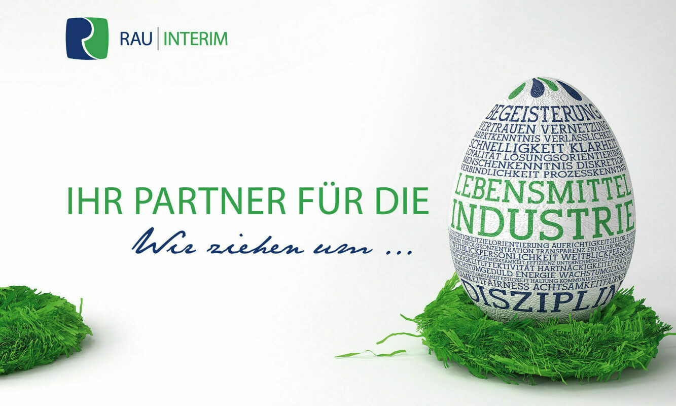 Wir ziehen um ! in der Lebensmittel­industrie - RAU INTERIM Manager