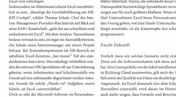 Excel im Managerinterview in der Lebensmittelindustrie - RAU | INTERIM Management