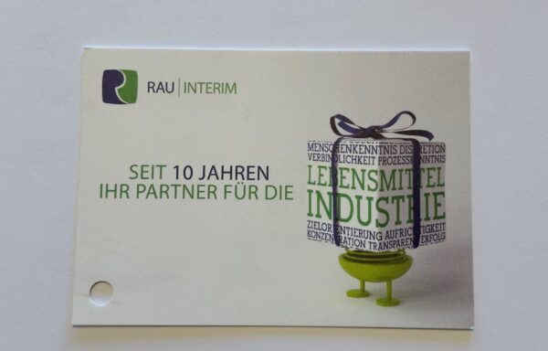10 Jahre RAU INTERIM in der Lebensmittelindustrie - RAU INTERIM Manager